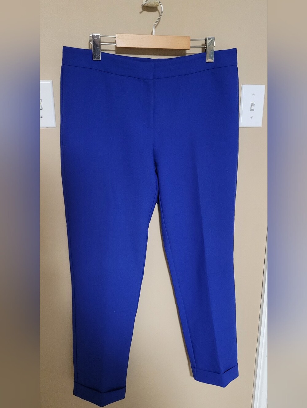Cobalt Blue Women's Slim Ankle Pants